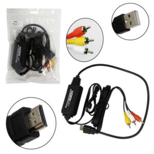 Кабель конвертер H77  HDMI to AV 4K 1800mm 1