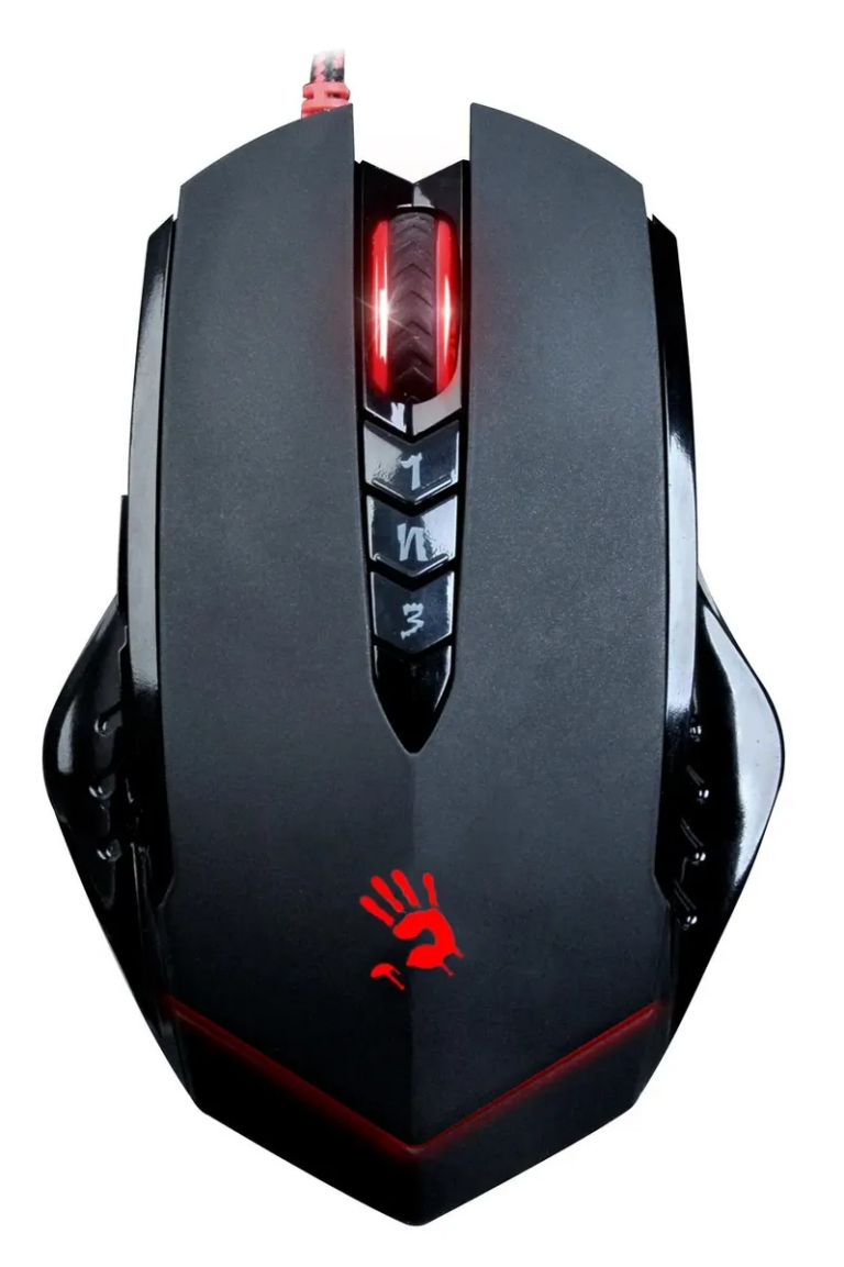 Мышь проводная A4Tech Bloody V8 черный, 3200 dpi, USB, кнопки - 8 1