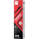 PERFEO Кабель USB A вилка - Lightning вилка, 30W, черный, длина 1 м., AVANGARD (I4335)