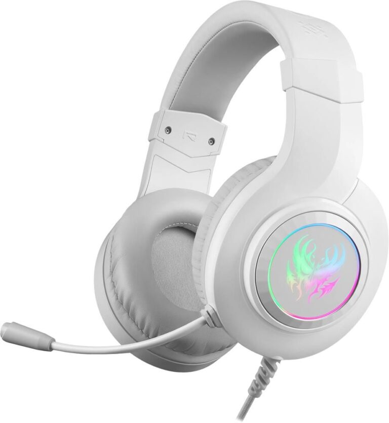 Игровая гарнитура Ghost LED белый, LED, провод 1.8 м DEFENDER 1