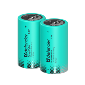 Батарейка алкалиновая LR20-2BL D, блистер, 2 шт., PowerPulse DEFENDER 1