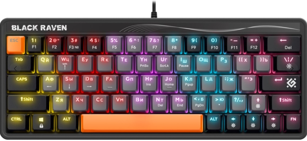 Механическая клавиатура Black Raven GK-417 RU,3цвета,радужная,63кн,серый 1 Механическая клавиатура Black Raven GK-417 RU,3цвета,радужная,63кн,серый 1