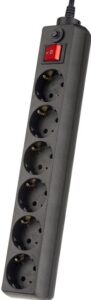Perfeo сетевой фильтр "POWER+", 1,8м, 6 розеток, черный (PF-PP-6/1,8-B) 1
