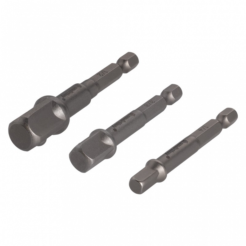 Набор переходников на квадрат 1/4", 3/8", 1/2", с шестигранника hex 1/4, 40Х Smartbuy Tools 1 Набор переходников на квадрат 1/4", 3/8", 1/2", с шестигранника hex 1/4, 40Х Smartbuy Tools 1