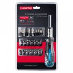 Отвертка реверсивная, с 28 битами, SL, PH, HEX, TORX, головки, CR-V сталь Smartbuy Tools