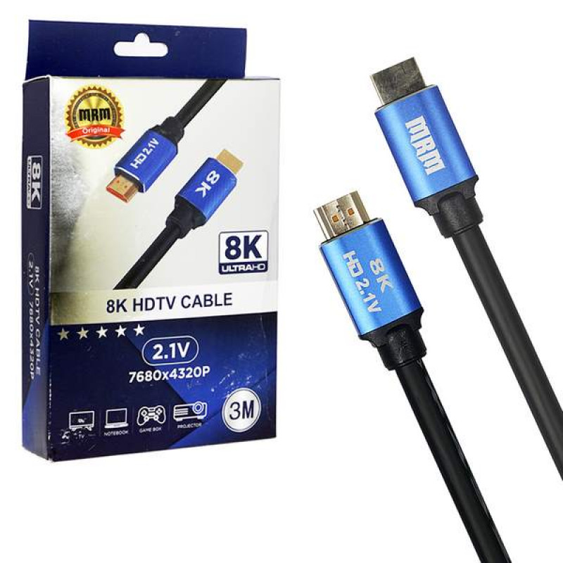 Кабель HDMI 8K 2.1 high speed 3м (силиконовый) 1 Кабель HDMI 8K 2.1 high speed 3м (силиконовый) 1
