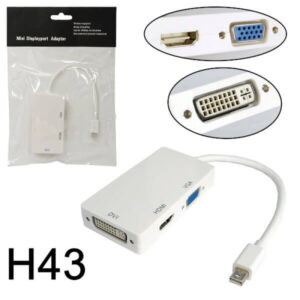 Адаптер H43 Mini DP to HDMI-F/DP-F/DVI-F 1