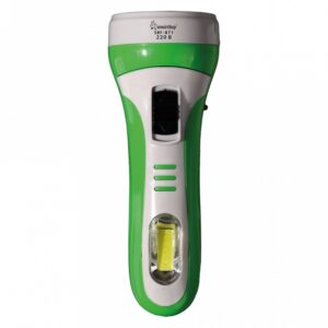 Фонарь LED+COB бок. с зарядкой от сети 220 В встроенная вилка, 2 режима, ABS, 15х5.5 см, Smartbuy 1