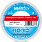 Изолента Smartbuy, 0.13х15мм, 10 метров, белая (SBE-IT-15-10-w)