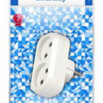 Разветвитель Smartbuy, 2 гнезда без заземления плоский 10А 250B (SBE-10-A02-2)