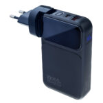 Perfeo Powerbank PLUG 10000 mAh/LED дисплей/Вход 230V/PD+QC 3.0/Выход: 5A, max 22.5W/ Black