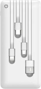 Perfeo Powerbank ABSOLUTE 10000mah In Micro usb,USB /Out USB,Micro usb,Type-C,Lightning, 2.1А/ Black 1