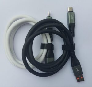 Кабель 120w Type-C  силикон белый 1