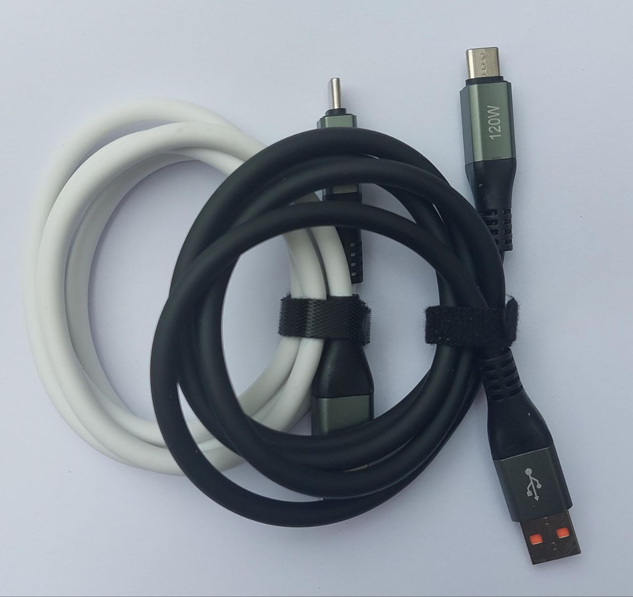 Кабель 120w Type-C силикон белый 1 Кабель 120w Type-C силикон белый 1