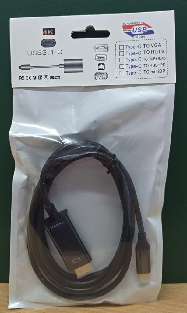 Адаптер Tape-C на HDMI ( папа ) 1,8м 1