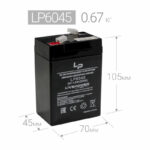 Аккумулятор свинцово-кислотный Live-Power LP6045 6V 4.5Ah (70*47*101mm)