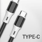 Кабель USB DS79 C-C 100W 1000mm силиконовый БЕЗ УПАКОВКИ (Black) 50pcs