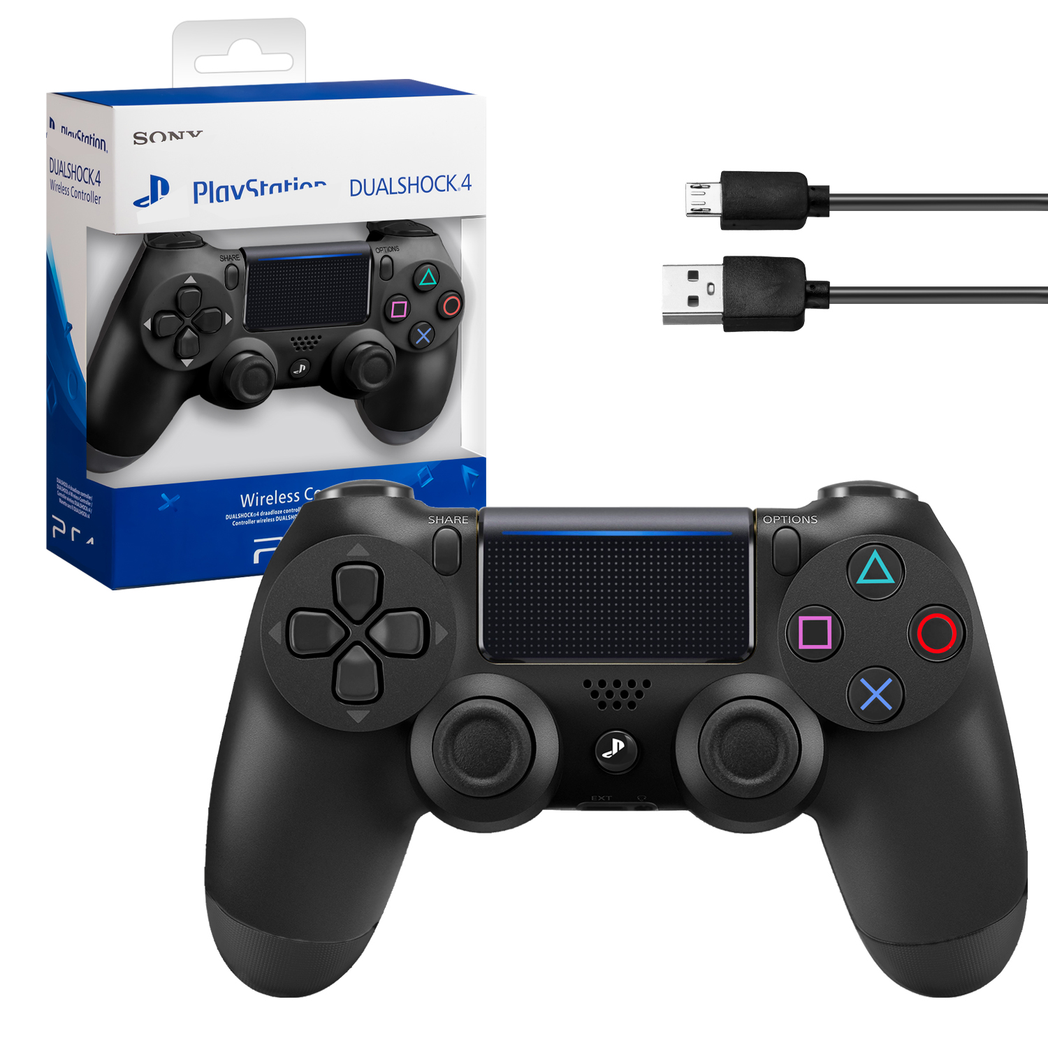 Джойстик PS4 DualShock беспроводной A черный (logo) 1 Джойстик PS4 DualShock беспроводной A черный (logo) 1