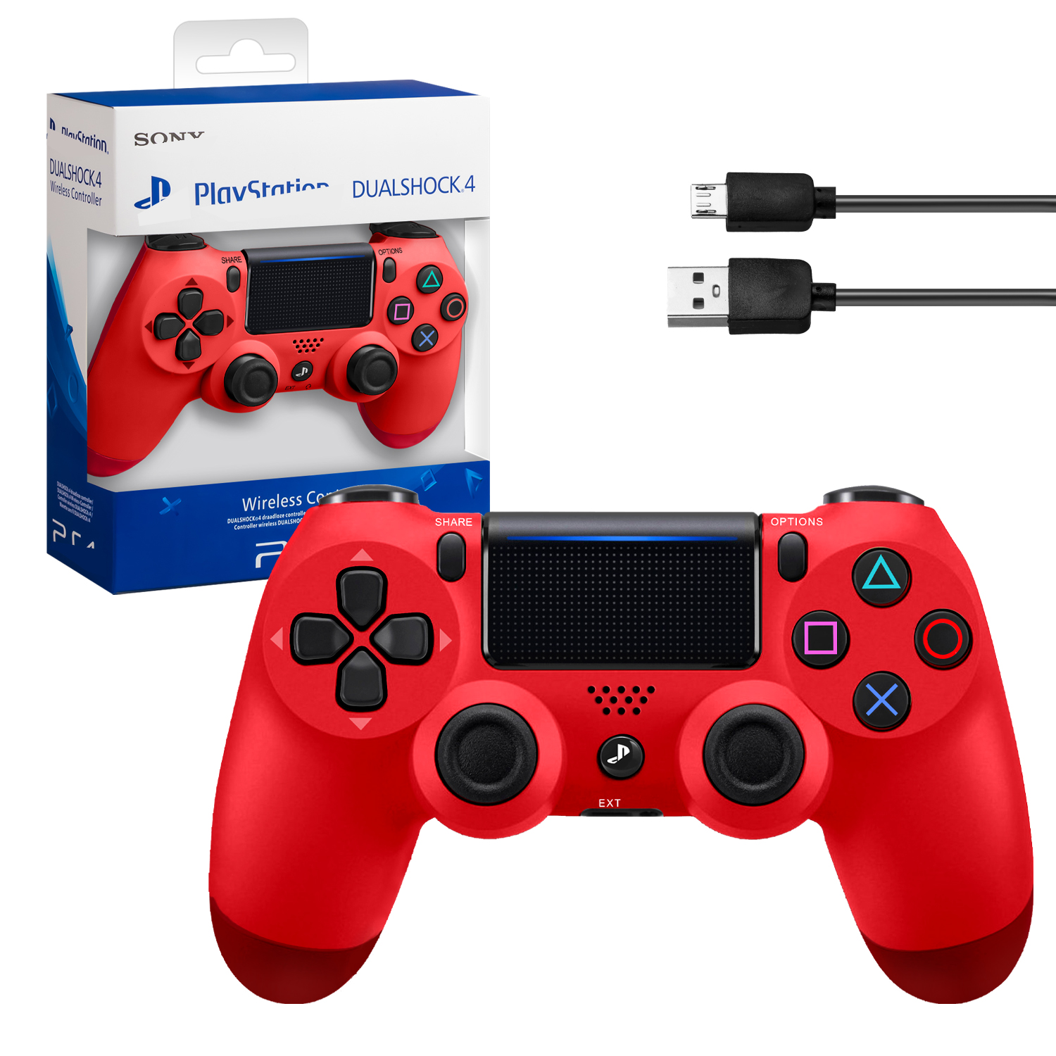 Джойстик PS4 DualShock беспроводной A красный (logo) 1 Джойстик PS4 DualShock беспроводной A красный (logo) 1