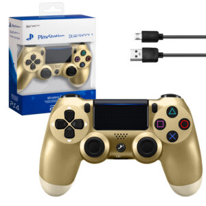 Джойстик PS4 DualShock беспроводной A золото (logo) 1