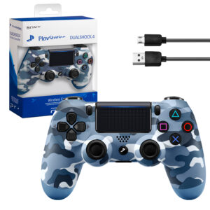 Джойстик PS4 DualShock беспроводной A хаки синий (logo)(50 шт/кор) IS006535 1