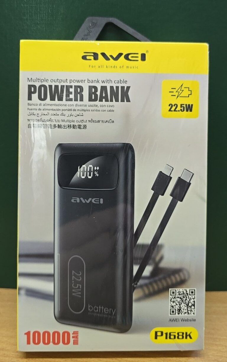 Внешний аккумулятор Awei P168K 10000mah 22.5W 1