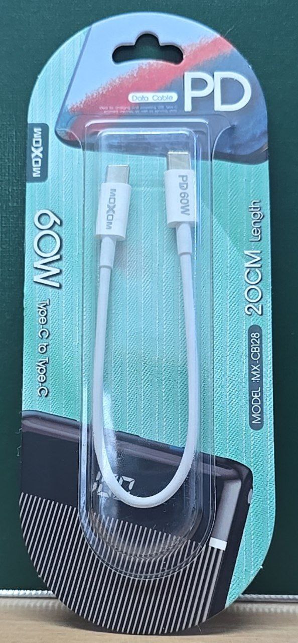 MOXOM USB кабель Type-C - Type-C 20см MX-CB128 1 MOXOM USB кабель Type-C - Type-C 20см MX-CB128 1