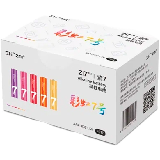 Батарейки Xiaomi ZMI Rainbow ZI7 тип AAA 40 шт. AA740 (цветные) 1 Батарейки Xiaomi ZMI Rainbow ZI7 тип AAA 40 шт. AA740 (цветные) 1