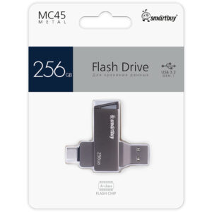 UFD 3.0/3.1 SmartBuy 256GB MC45 Phantom Metal Dual Type-C/Type-A (SB256GBMC45) 1