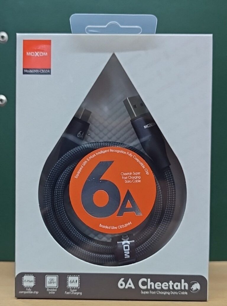 MOXOM кабель Type-C/USB/6A/1m MX-CB334 black 1