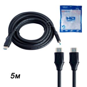 Кабель HDMI-HDMI 4K 2.0V H220 5м резиновый 1