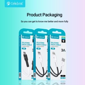 Кабель Celebrat CB-35-A-M Micro 3A Fast Charge 1m (Black) 1