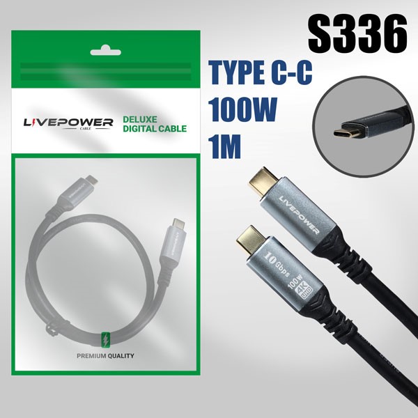 Кабель H289 Type-C to Type-C 100W 4K 10Gbps 1м 20pcs 1 Кабель H289 Type-C to Type-C 100W 4K 10Gbps 1м 20pcs 1