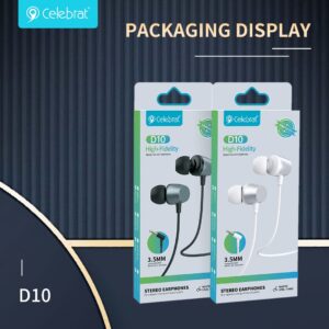 Наушники Celebrat D10 3.5mm Jack 1.2m (Black) 1