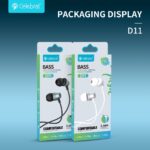 Наушники Celebrat D11 3.5mm Jack 1.2m (White)