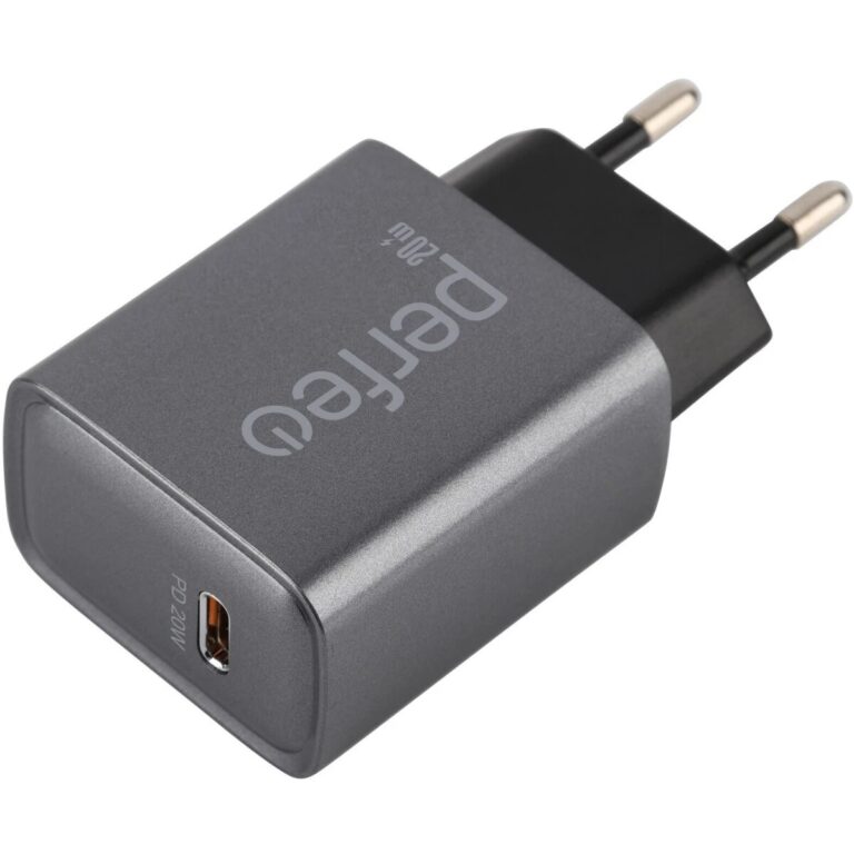PERFEO Сетевое зарядное устройство с разъемом TYPE-C, 20W, серый (I4668) 1