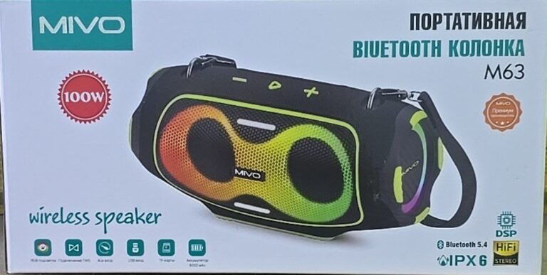 Портативная Bluetooth колонка M63 Blue 1