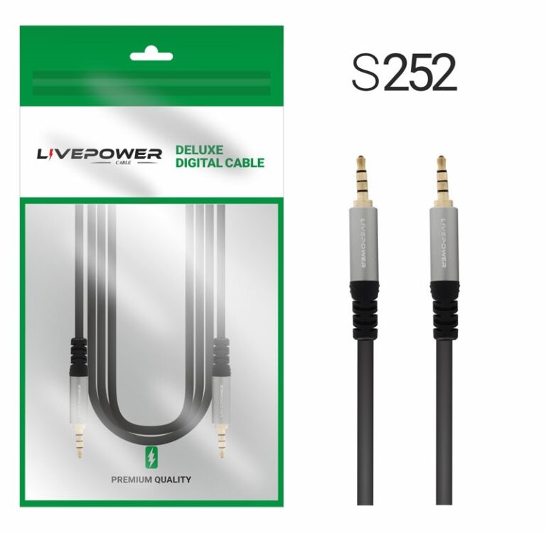Кабель Аудио Premium H227  AUX Jack 3,5mm M/M 4pin 1800mm (25pcs) 1