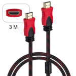 Кабель HDMI 3M 1.4V HDTV красный+черный  (75 шт/кор)