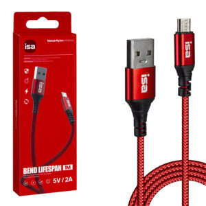 Кабель BX-4 USB на MicroUSB 1m 2A ISA красный 1