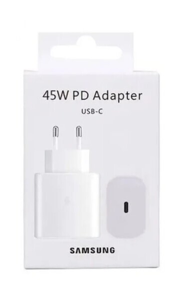 Сетевой адаптер питания Samsung 45W ОРИГИНАЛ Белый 1 Сетевой адаптер питания Samsung 45W ОРИГИНАЛ Белый 1