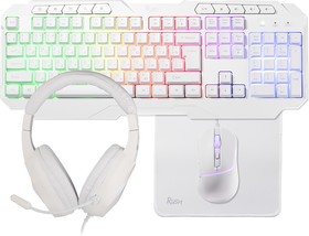 Набор игровой клавиатура+мышь+гарнитура+коврик Smartbuy F10 белый (SBC610GW)/4 1