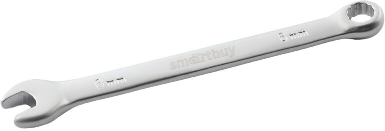 Ключ комбинированный на 6 мм, хромированный, 40X, Smartbuy tools 1