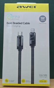 Кабель USB Awei CL2 Type-C/Lightningi Цифровой дисплей 1,2M 27W 1