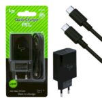 Сетевое зарядное устройство LP XQ30 PD25W с кабелем Type-C to Type-C 1м Black