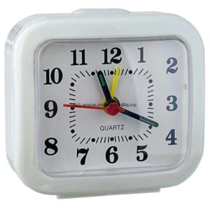 Perfeo Quartz часы-будильник "PF-TC-021", прямоугольные, кремовые 1