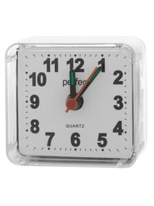 Perfeo Quartz часы-будильник "PF-TC-022",  квадратные, белые 1