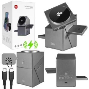 Магнитная беспроводная зарядка Qi2 15W 3в1 MC-Qi2 ISA (30 шт/кор) 1