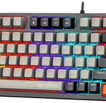 Механическая клавиатура Wildfire GK-213 RU,сер/чер,82кн,TNT розов,1.5м DEFENDER
