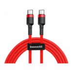 Кабель Baseus Cafule PD2.0 60W USB Type-C For USB Type-C cable (20V 3A)1m (CATKLF-G09) красный